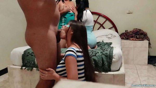 Wife Surprises Me with Lesbian Sleepover Orgy - Homemade Foursome with Big Ass Brunettes - veryfreeporn.com on poweredporn.com