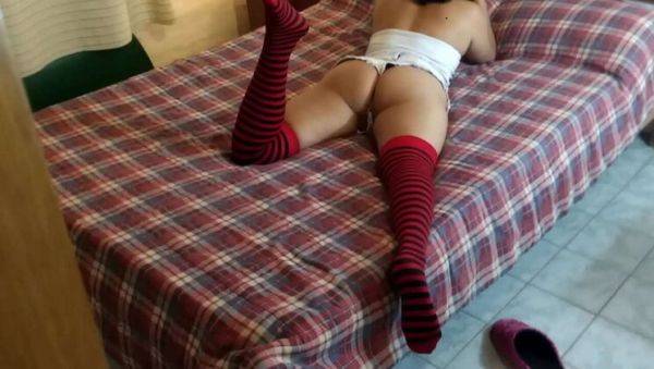 Step Dad Watches Teen Masturbate and Fingers Her Shaved Pussy - Homemade Amateur Cuckold - xxxfiles.com on poweredporn.com