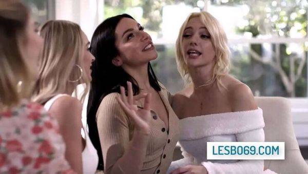 Lesbian Foursome with Kenna James, Emma Hix, April Olsen & Kenzie Anne - Pussy Licking & 69 Action - porntry.com - Usa on poweredporn.com