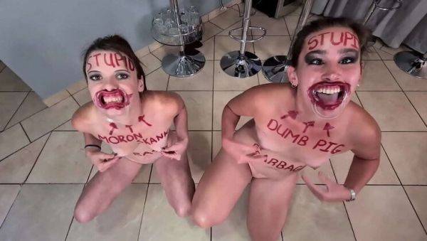 Two Naughty Petite Girls Kinkybitch69 & Petite Mia Do Stupid Slutty Things - Self Humiliation & Degrading Fun - porntry.com on poweredporn.com