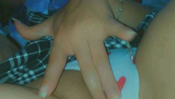 Caught in Virtual Class: Hot Blonde Teen Fairy Bliss Touching Herself and Moaning in Uniform - veryfreeporn.com - Britain on poweredporn.com