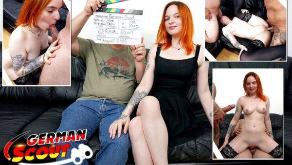 German Scout MMF Threesome with Redhead Teen - Blowjob and Cumshot in HD - porntry.com - Germany on poweredporn.com