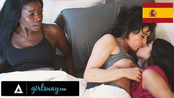 Olive Glass & Alex Coal Horny Threesome Fingering with Nicole Kitt - Sneaky Lesbian Foreplay and Double Penetration - xxxfiles.com - Britain on poweredporn.com