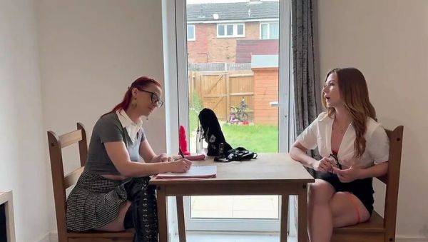 Firegirl's Fuckery School: Hot MILF Teacher in Lingerie and High Heels Fucks Student with Strap-On - xxxfiles.com on poweredporn.com