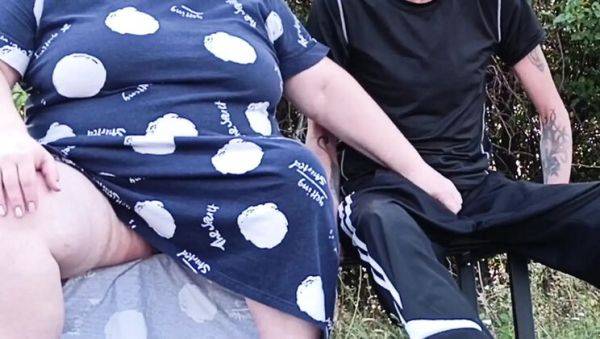 Stepmom Fingering My Cock on Park Bench Outdoor Sex - xxxfiles.com on poweredporn.com