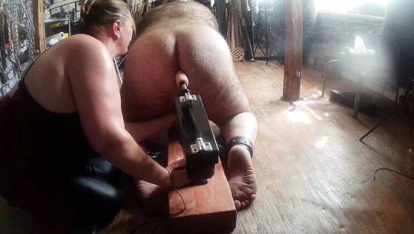 Part 2: Domina Satana Uses Fucking Machine on Piggy - Anal, BDSM, Femdom - xxxfiles.com - Britain on poweredporn.com