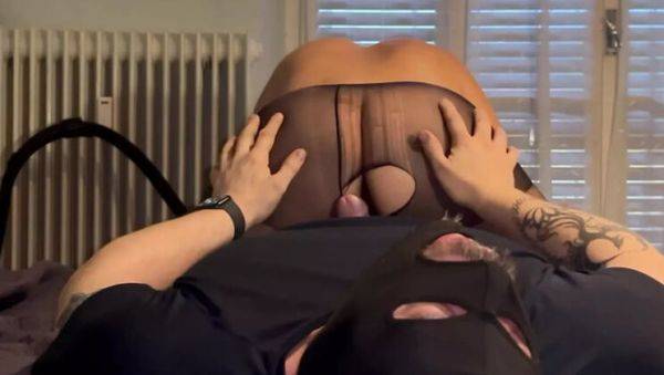 Wife in pantyhose handjob makes him cum hard - Amateur Italian couple fetish - veryfreeporn.com - Usa - Italy on poweredporn.com