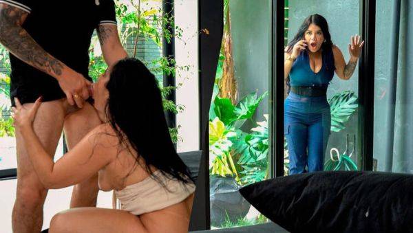 Big Ass Colombian MILF SarahBlack Fucks Husband in Kitchen While Friend Watches - Deep Throat Blowjob & Doggy Style - veryfreeporn.com - Spain - Peru - Colombia on poweredporn.com