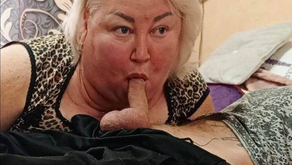 Stepmom's Surprise Blowjob with Cum in Mouth and Swallowing - porntry.com on poweredporn.com