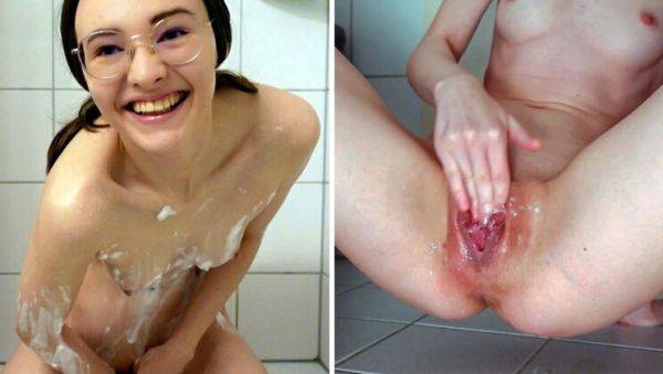 Very Skinny German Girl Squirting with Small Tits and Big Labia - porntry.com - Germany on poweredporn.com