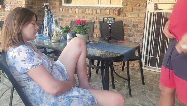 Amateur MILF Wife Outdoor Masturbation with Friend's Spouse - porntry.com - Britain on poweredporn.com