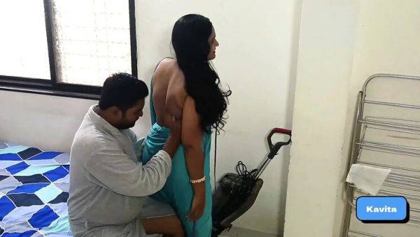 Kavita's Hairy Pussy Fucked in Silk Saree - Desi Indian Blowjob Close Up - xxxfiles.com - India on poweredporn.com