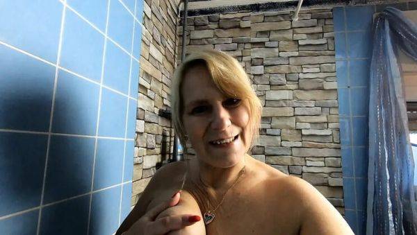 SweetSusi's Dirty German Solo - Big Ass Blonde Masturbates Nude in Bathroom - veryfreeporn.com - Germany on poweredporn.com