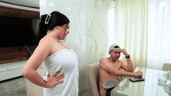 Amateur Latina MILF AndreaBusty Catches Step Son Tommy Santox Jerking Off To Her Videos And Gets Cum On Big Natural Tits - porntry.com - Russia - Colombia on poweredporn.com