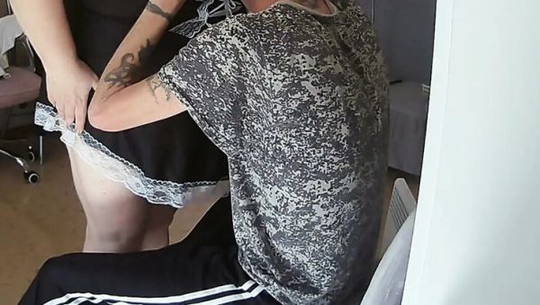 Mature Maid Lights Up Dick and Gets Doggy Style Fucking - veryfreeporn.com on poweredporn.com