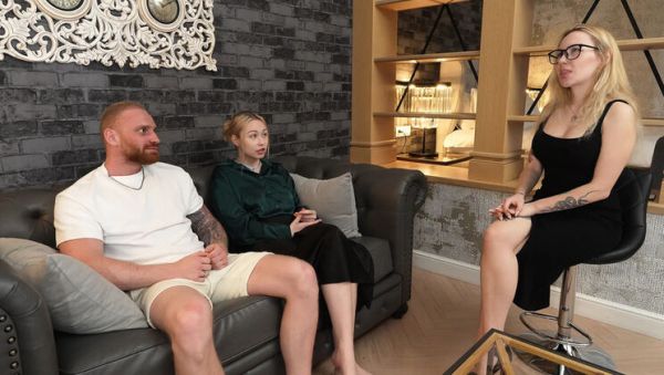 Bella Mur & Sara Bork Threesome Cuckold Wife: Big Dick Blowjob & Rough Doggy Style Fuck - porntry.com - Britain on poweredporn.com