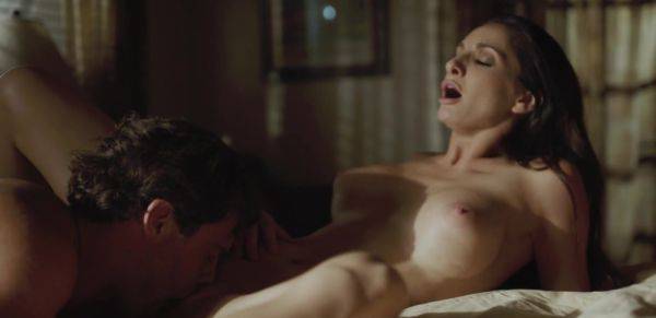 Brunette milf Silvia Saige gets her pussy railed on the bed - alphaporno.com on poweredporn.com