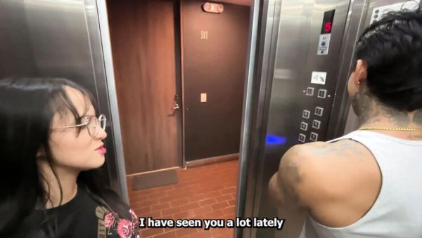 Neighbor Gets Fucked Hard in Elevator - Big Tits Colombian Amateur Doggystyle - porntry.com - Colombia on poweredporn.com