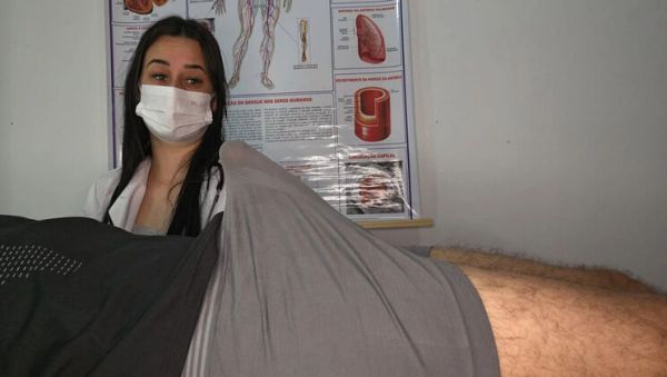 Nurse Jennyferpimenta Faces Patient's Huge Erection in Hospital Handjob - veryfreeporn.com - Portugal on poweredporn.com