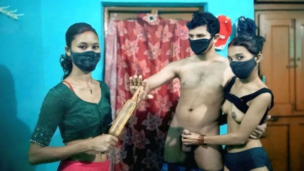 Desi Indian Wife's Best Friend Threesome Fuck - Hot Monika and Horny Archana Caught by Wife Viral Hindi Video - porntry.com - India on poweredporn.com
