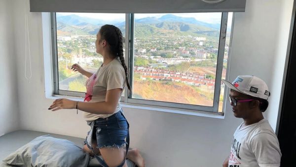 Hot Latina Girlfriend Fucks Me in Her Stepparents' House, We Hide When They Arrive Unexpectedly - xxxfiles.com - Spain on poweredporn.com