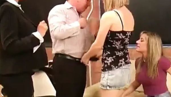 Gorgeous MILF Reporter Ayla Donna Louise Natalia Office Handjob CFNM Reverse Gangbang Make Him Cum - xxxfiles.com on poweredporn.com