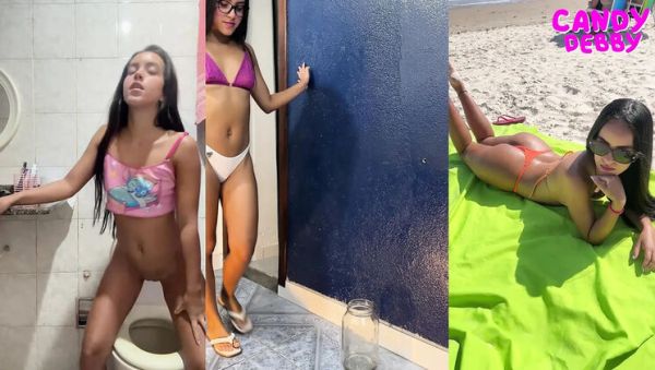 Skinny Teen Candy Debby Peeing on Beach - Brazilian Petite Pee Fetish Compilation - porntry.com - Brazil - Portugal on poweredporn.com