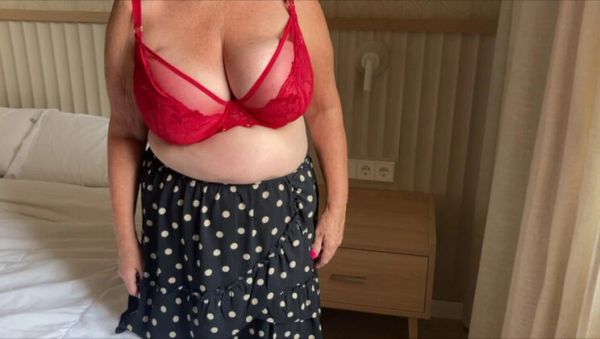 Mrs Mature Amateur Homemade with Big Natural Tits in Red Lingerie and Stockings Foot Fetish - veryfreeporn.com - Britain on poweredporn.com