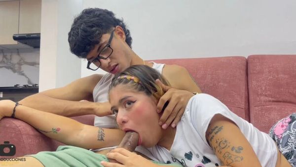 My Tiny Stepsister Gabriela Wish Takes My Huge Cock for a Horny Blowjob - xxxfiles.com - Colombia on poweredporn.com