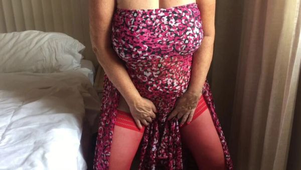 Horny Mature Granny Strips Nylon Stockings in Sun - Big Natural Tits & Feet Fetish - xxxfiles.com - Britain on poweredporn.com