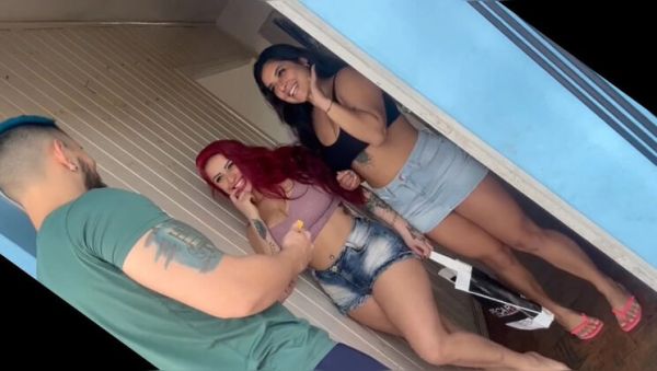 Delivery Man Surprised by Camila and Argentina Iara Threesome - Blowjob and Doggystyle with Hot Latina Amateurs - porntry.com - Brazil - Argentina on poweredporn.com