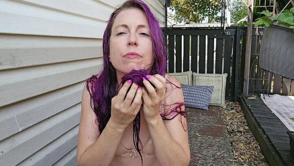 Nerdy Faery's Piss and Snot Covered Hair Outdoor Solo Fetish - porntry.com - Canada on poweredporn.com