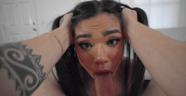 Hot latina teen Summer Col gets her throat gagging with bbc - alphaporno.com on poweredporn.com