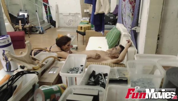 Jolie Noir German MILF rides huge cock on couch deep throat blowjob cumshot - xxxfiles.com - Germany on poweredporn.com