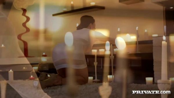 Billie Gets Laid by Two Men at the Same Time in a Candle Lit Room - veryfreeporn.com on poweredporn.com