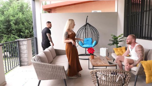 Step Bros Threesome Rent - Blonde MILF Bella Mur Rough Cowgirl & Sloppy Blowjob Outdoor Fuck - porntry.com - Russia - Britain on poweredporn.com