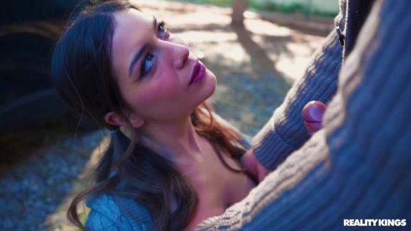 Christian Clay - Brunette Teen 18+ Agatha Shays Roadside Fuck - upornia.com on poweredporn.com