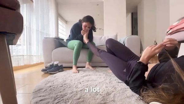 Scarlettandc Latina Lesbian Foot Wrestling - Sweaty Petite Catfight Pussy Eating - veryfreeporn.com - Spain - Colombia on poweredporn.com