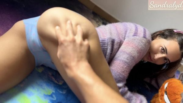 Amateur Latina Teen Sandralydx Masturbates with Stuffed Animal and Gets Fingered in POV - porntry.com - Spain on poweredporn.com