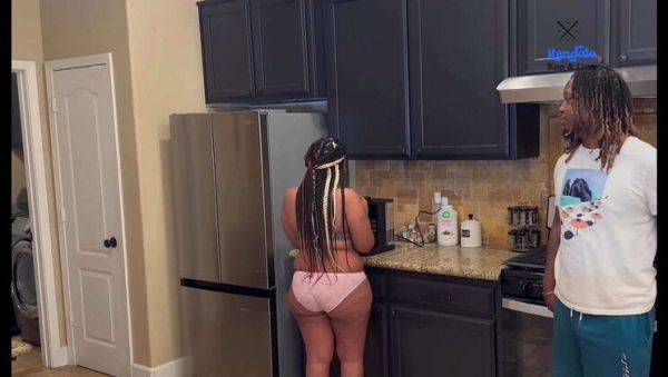 Big Booty Stepmom Fucks Stepson on New Year's - Creampie in the Kitchen - xxxfiles.com on poweredporn.com