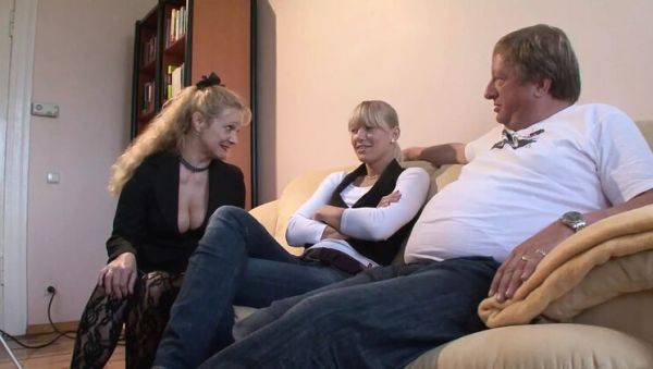 Hot German MILF Simone and Blonde Laureen Pink Suck Big Cock Together - Huge Cumshot - porntry.com - Germany on poweredporn.com