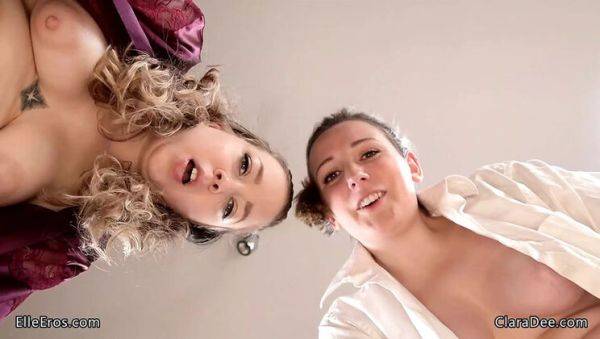 Clara Dee Sissy Dress-Up Spitroast with Elle Eros - Virtual Sex & Pegging Fun - xxxfiles.com on poweredporn.com