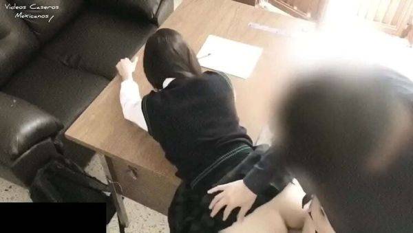 Hot Latina Math Teacher Fucks Student in Office for Better Grades - Homemade School Sex! - porntry.com on poweredporn.com