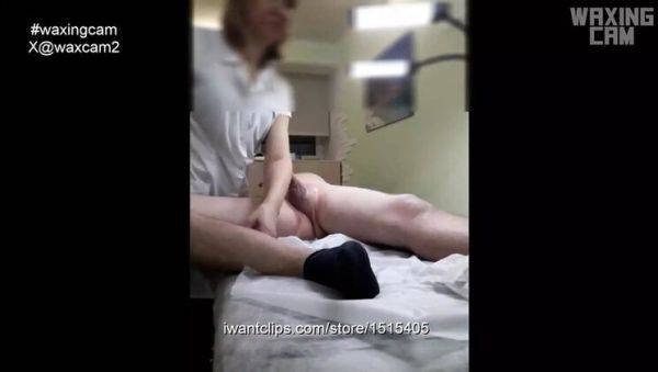 Waxing Male Nurse Handjob with Huge Cumshot - Real Cam CFNM Show - veryfreeporn.com on poweredporn.com