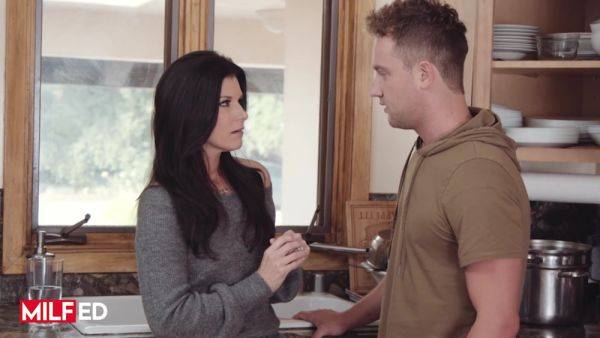 India Summer And Van Wylde In Brunette Milf Pulls Into The Bedroom And Rips Off Her Pants - upornia.com - India on poweredporn.com