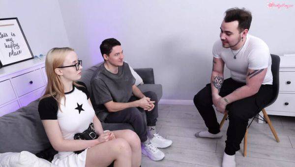 Shy Teen Erica Mori Gets Fucked by Boss During Interview While Cuckold Boyfriend Watches - veryfreeporn.com on poweredporn.com