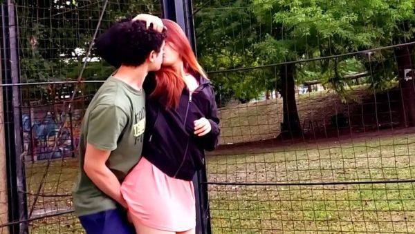 Redhead Schoolmate Lenarica Gives Deepthroat and Rough Sex in the Park - porntry.com on poweredporn.com