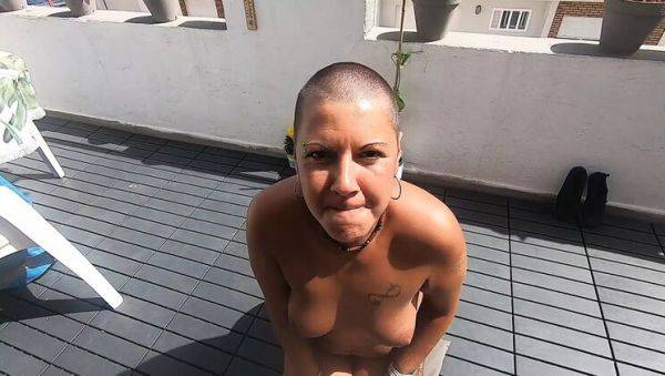 Beky Carril Sucks Cock on Open Terrace and Swallows Cum - xxxfiles.com on poweredporn.com