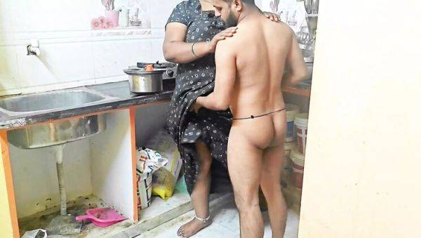Desi Stepmom Fucked Hard in Kitchen While Cooking - Hot Indian MILF Takes BBC - porntry.com - India on poweredporn.com