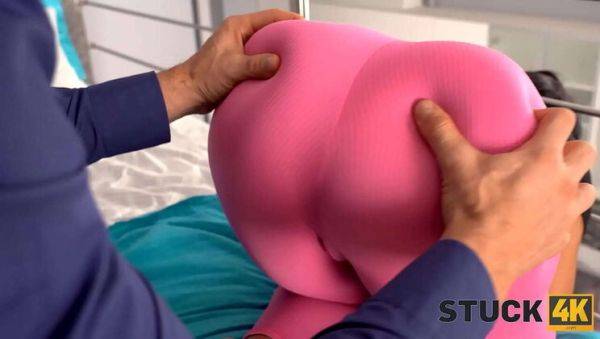 Sexy MILF Canela Skin Gets Stuck in Tight Leggings and Begs for Hardcore Help - porntry.com on poweredporn.com